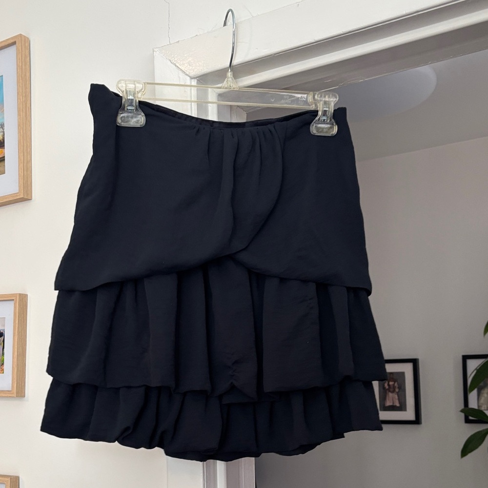 Banana Republic Black Tiered Mini Skirt
